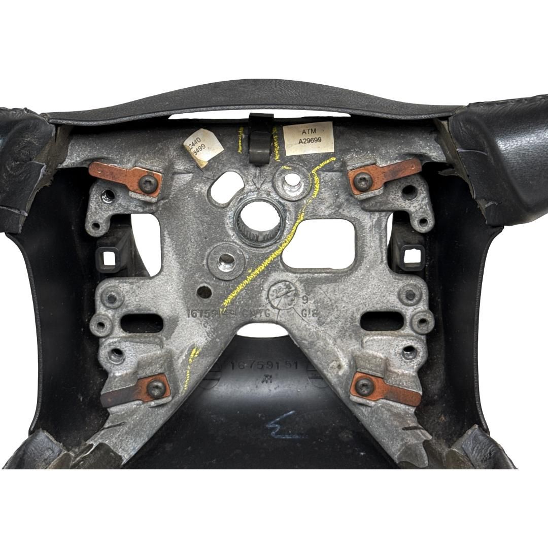 1999-2002 Chevrolet Silverado 1500 Black Leather Steering Wheel OEM 16759151 - Photo 3