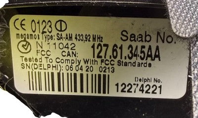 OEM 03-11 Saab 9-3 Clock Spring Wiper Turn Switch