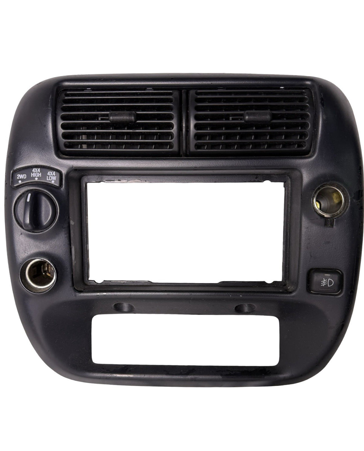 OEM 1995-2006 Ford Ranger Mazda B Center Dash Radio Bezel Black 4x4 Fog Lighter — Part# 1L5Z-10044D70-BA-BLK