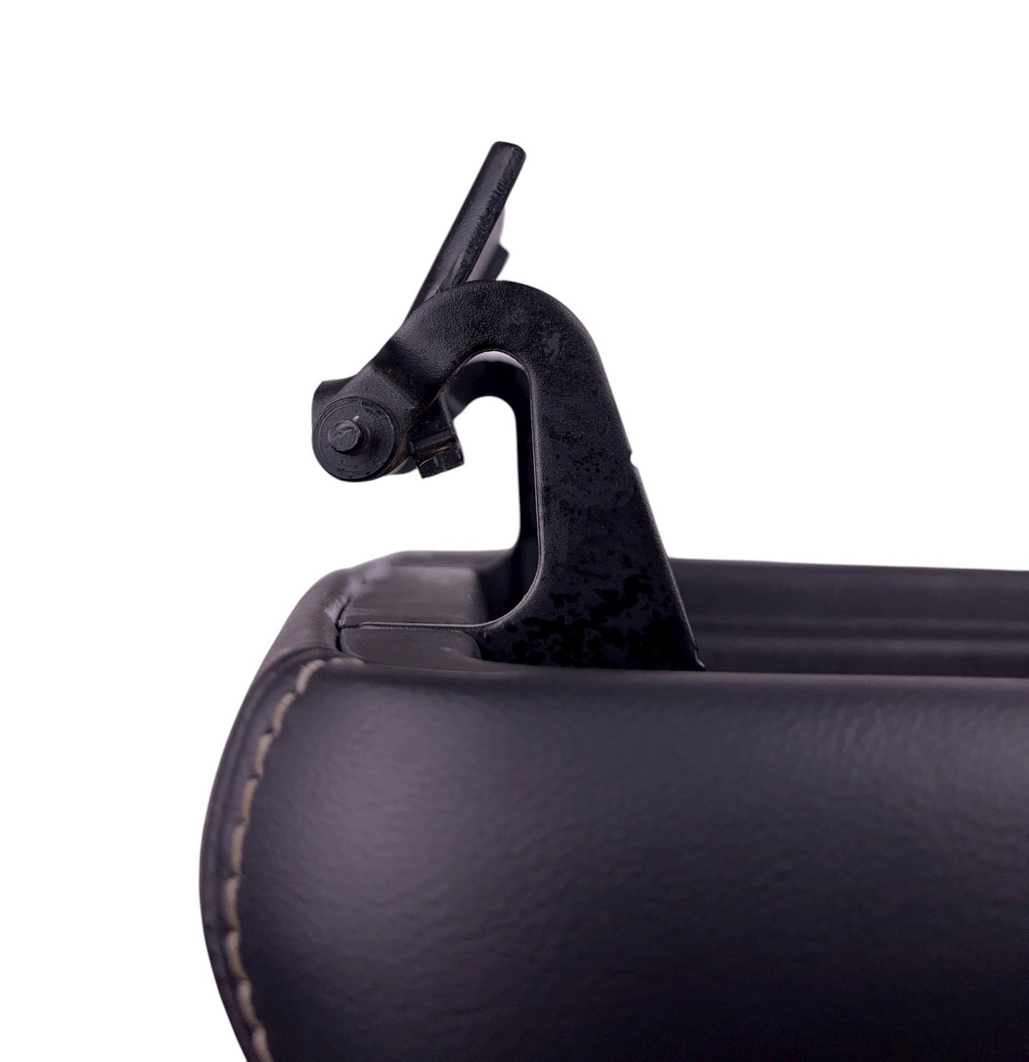 OEM 11β21 Grand Cherokee / Durango Black Leather w/ White Stitching Console Lid