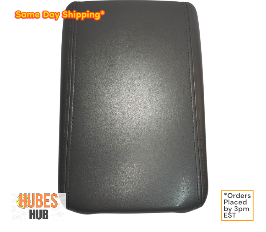 OEM 2007-2017 GMC Acadia Chevrolet Buick Traverse Enclave Console Lid Armrest Gray Leather Hinge Latch 25912854 — Part#