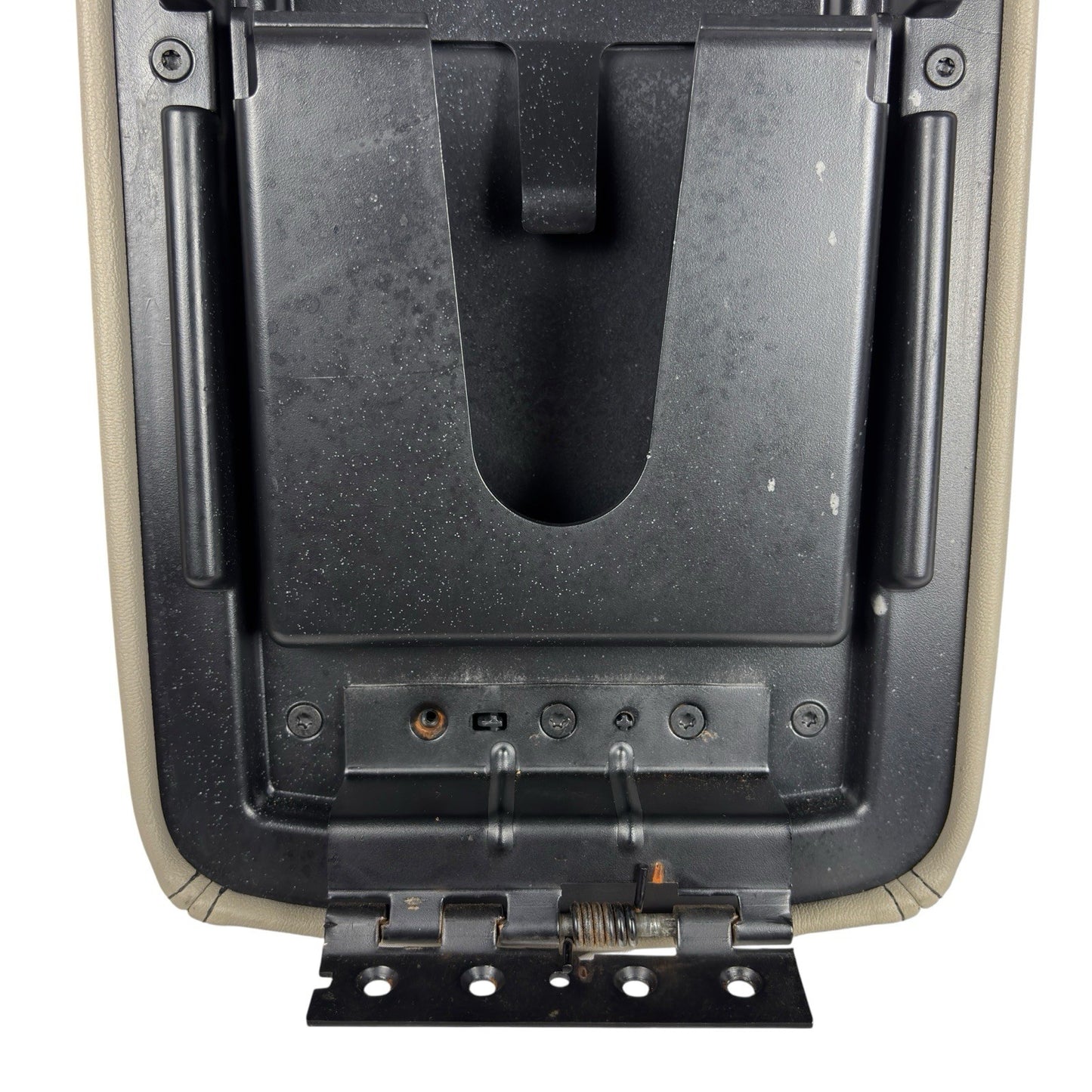 OEM 08-09 Ford Taurus X Beige Leather Armrest Console Lid Cover