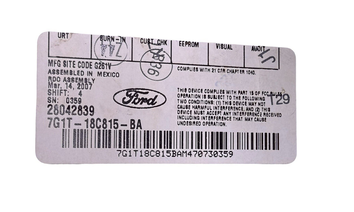 Mercury Lincoln 6‑Disc CD Changer Radio Receiver 7G1T‑18C815‑BA for Ford — photo 11