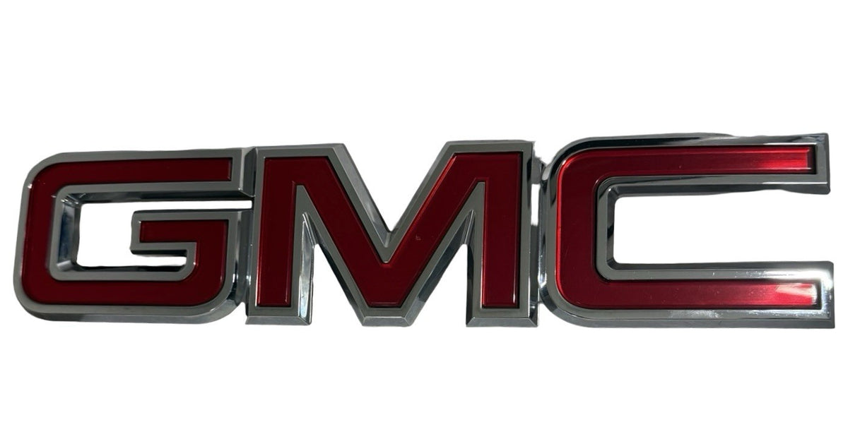 GM Yukon GM Chrome Red Grille Emblem Logo 15126352 for 2007-2014 GMC Acadia — photo 4