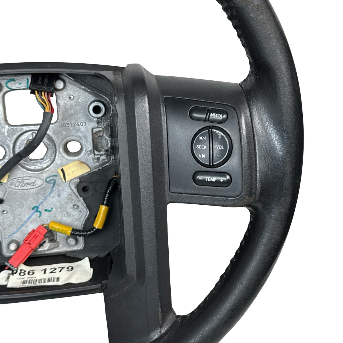 2007-2014 Ford Expedition Leather and Wood Steering Wheei OEM 7L143F563CN35B8 - Photo 3