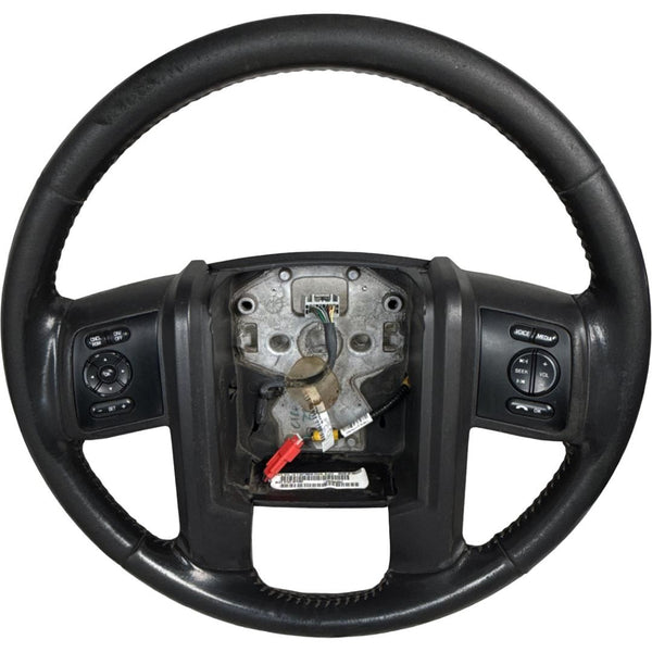 2008-2016 Ford F-250 Black Leather Steering Wheel Cruise Audio DC3Z-3600-CA OEM