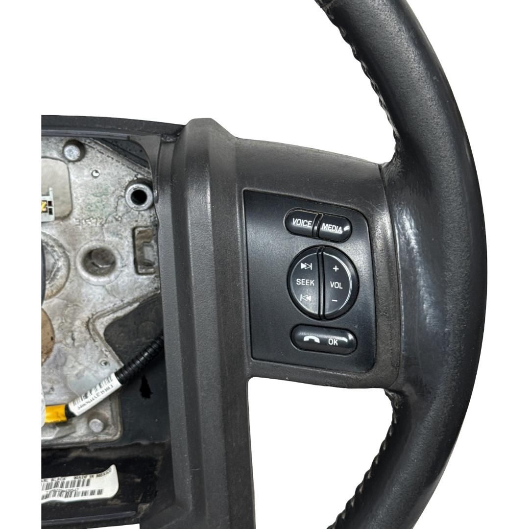 2008-2016 Ford F-250 Super Duty Black Leather Steering Wheel w Cruise Audio OEM DC3Z-3600-CA - Photo 2