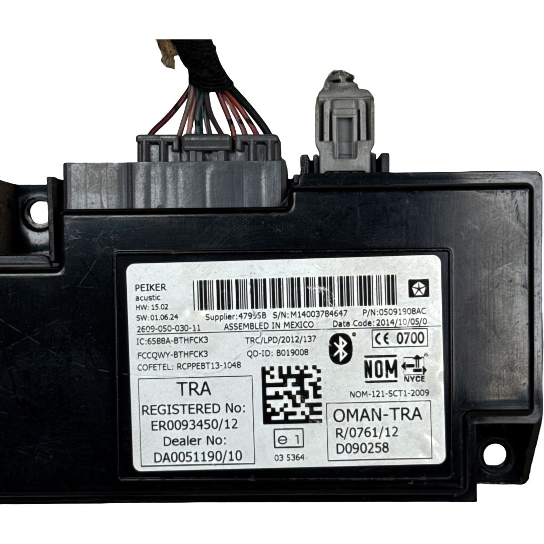 2013-2016 Dodge Dart Communication Telematics Interface Module OEM 05091908AC - Photo 3