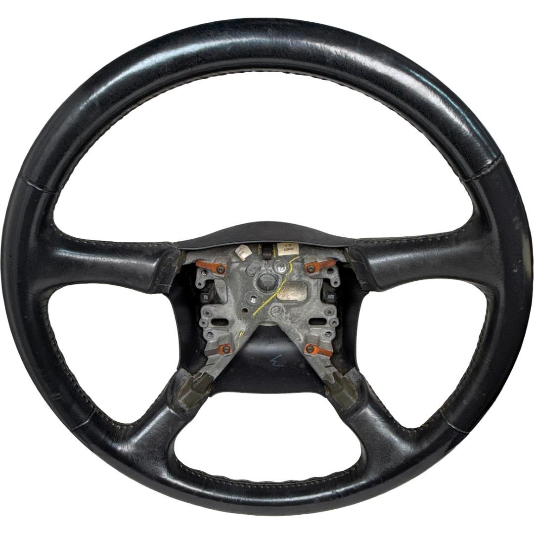 1999-2002 Chevrolet Silverado 1500 Black Leather Steering Wheel OEM 16759151 - Photo 1