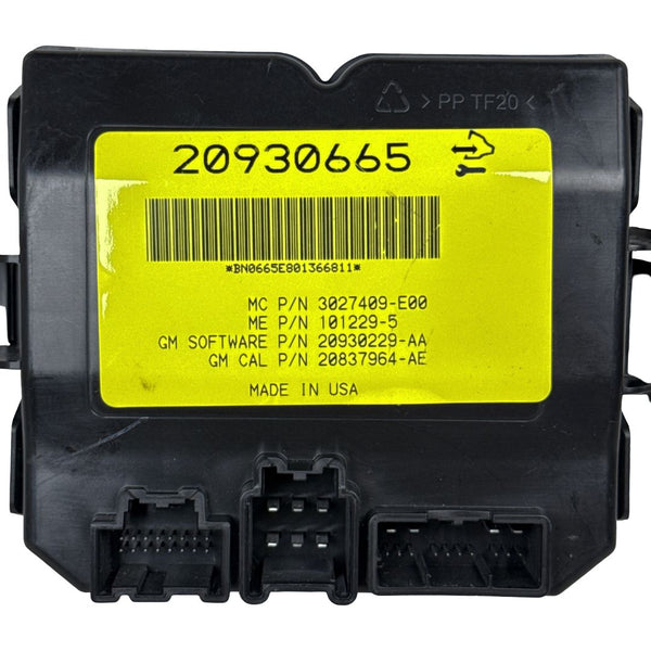 2010-2016 Cadillac SRX Rear Liftgate/Power Tailgate Control Module 20930665 OEM