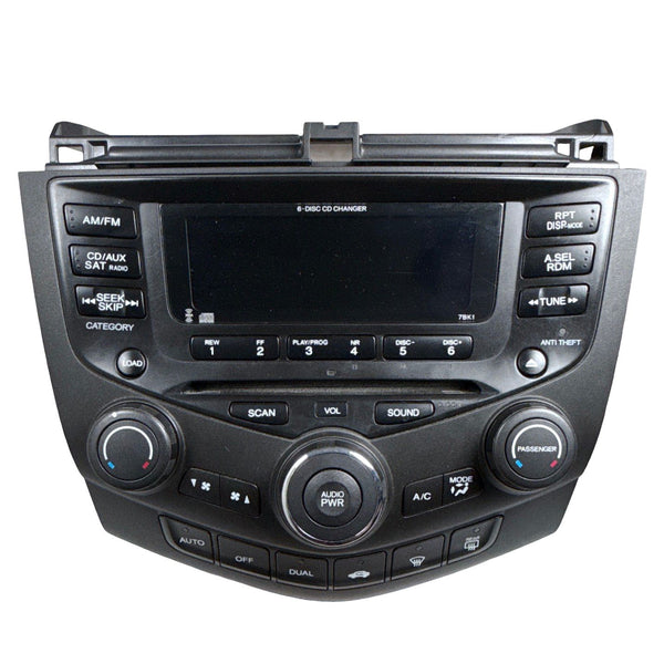 2003-2007 Honda Accord AM FM Radio Receiver CD Player Black 39175-SDA-L110 OEM
