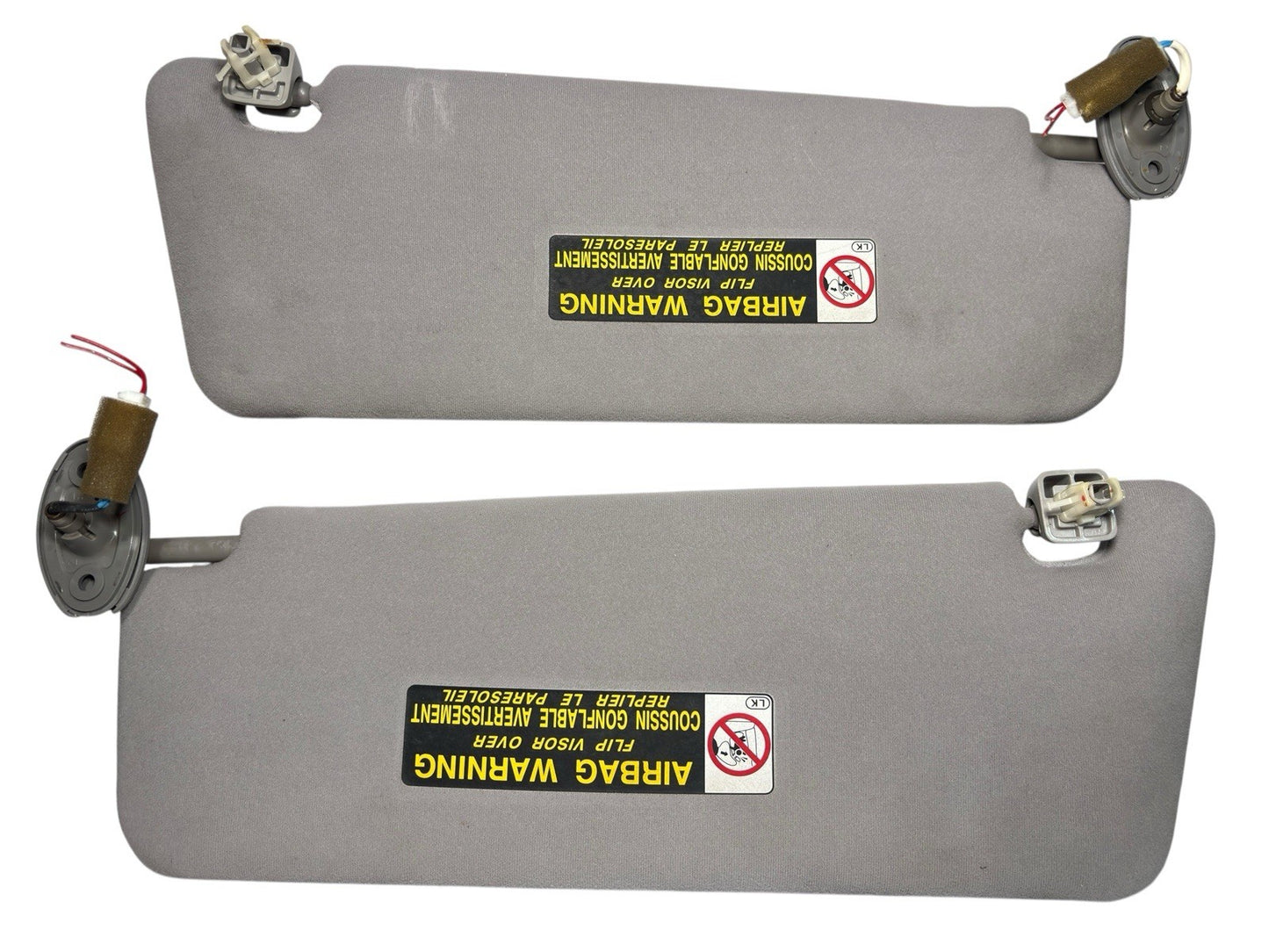 ✅ OEM 2002–2006 Lexus ES300 & ES330 Sun Visor Pair – Gray Cloth, Lighted Mirrors