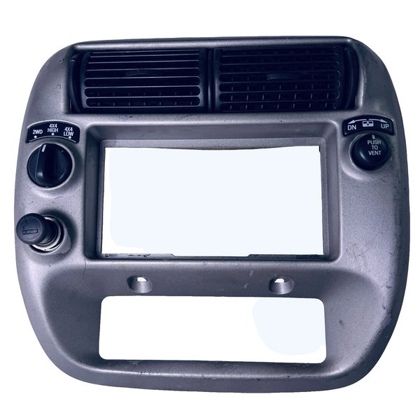 1995-2004 Ford Explorer Ranger Center Radio Bezel Silver F57Z-10044D70-AC OEM