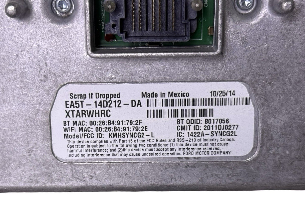 SYNC 2 APIM Module w/ Nav EA5T 14D212 DA + DS5T -14F239-BT EA5T14D212DA for 2013-2016 Ford Fusion — photo 6