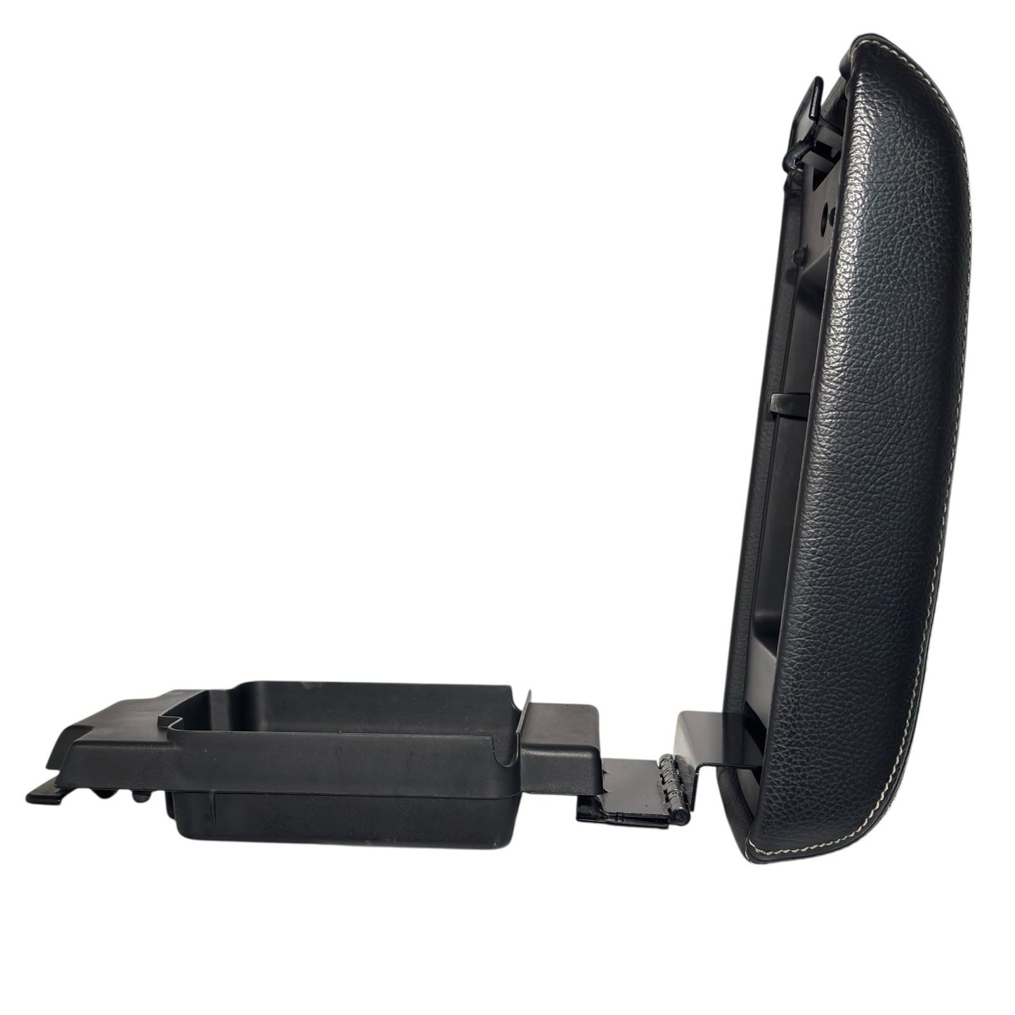 OEM 2006–12 Fusion & Milan Console Armrest Lid – Black Leather w/Gray Stitch