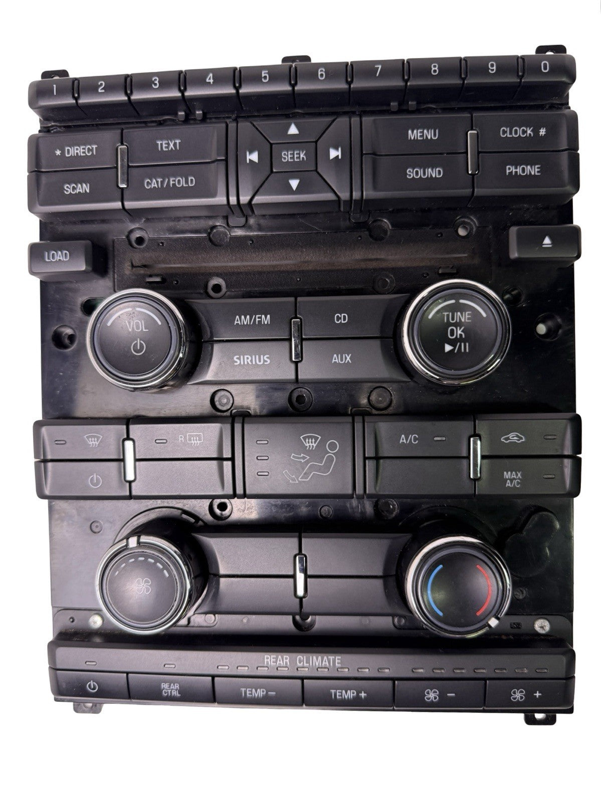 Radio Face Climate Control Panel AA8T 18A802 AB AA8T18A802AB for 2009-2012 Ford Flex — AA8T18A802AB
