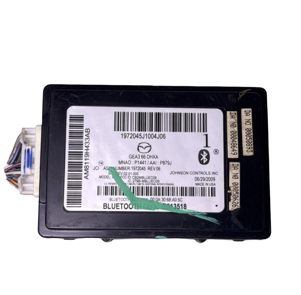 OEM 2009-2013 Mazda 6 Bluetooth Communication Module AM81 19H433 AB AM8119H433AB — Part# AM81‑19H433‑AB
