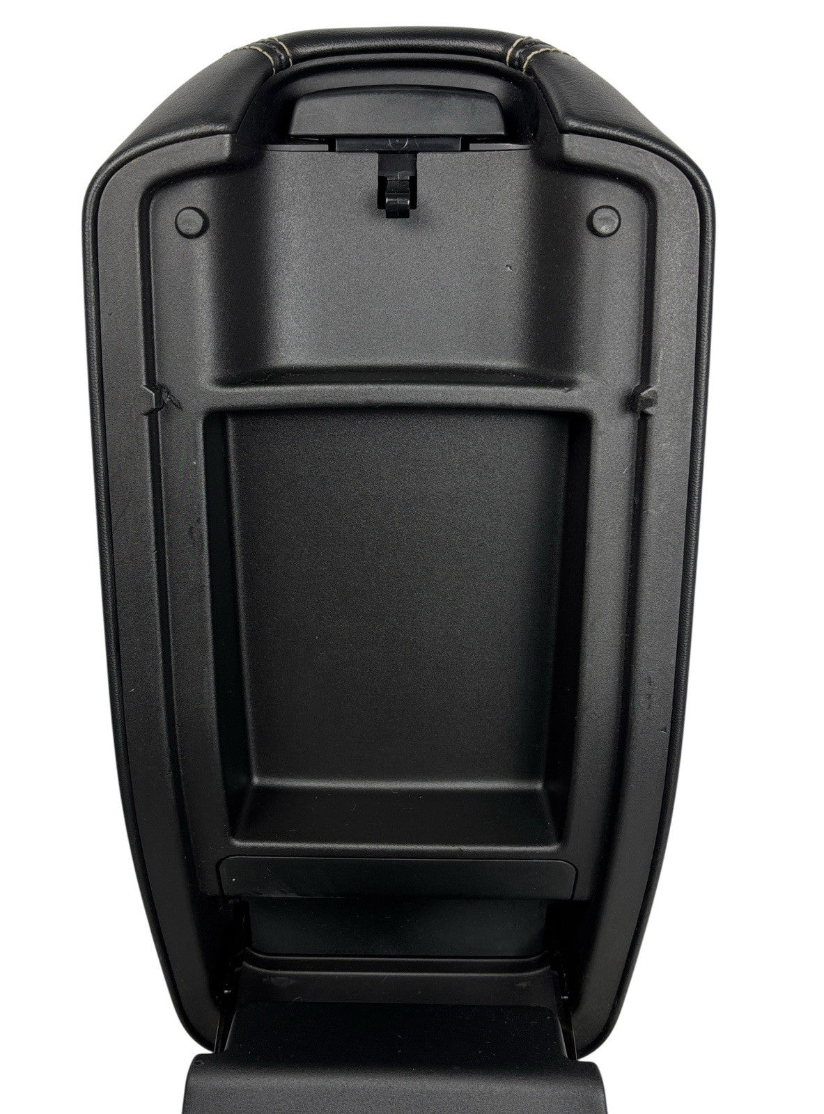 OEM 2014-2018 Jeep Cherokee Center Console Armrest Black Leather White Stitching