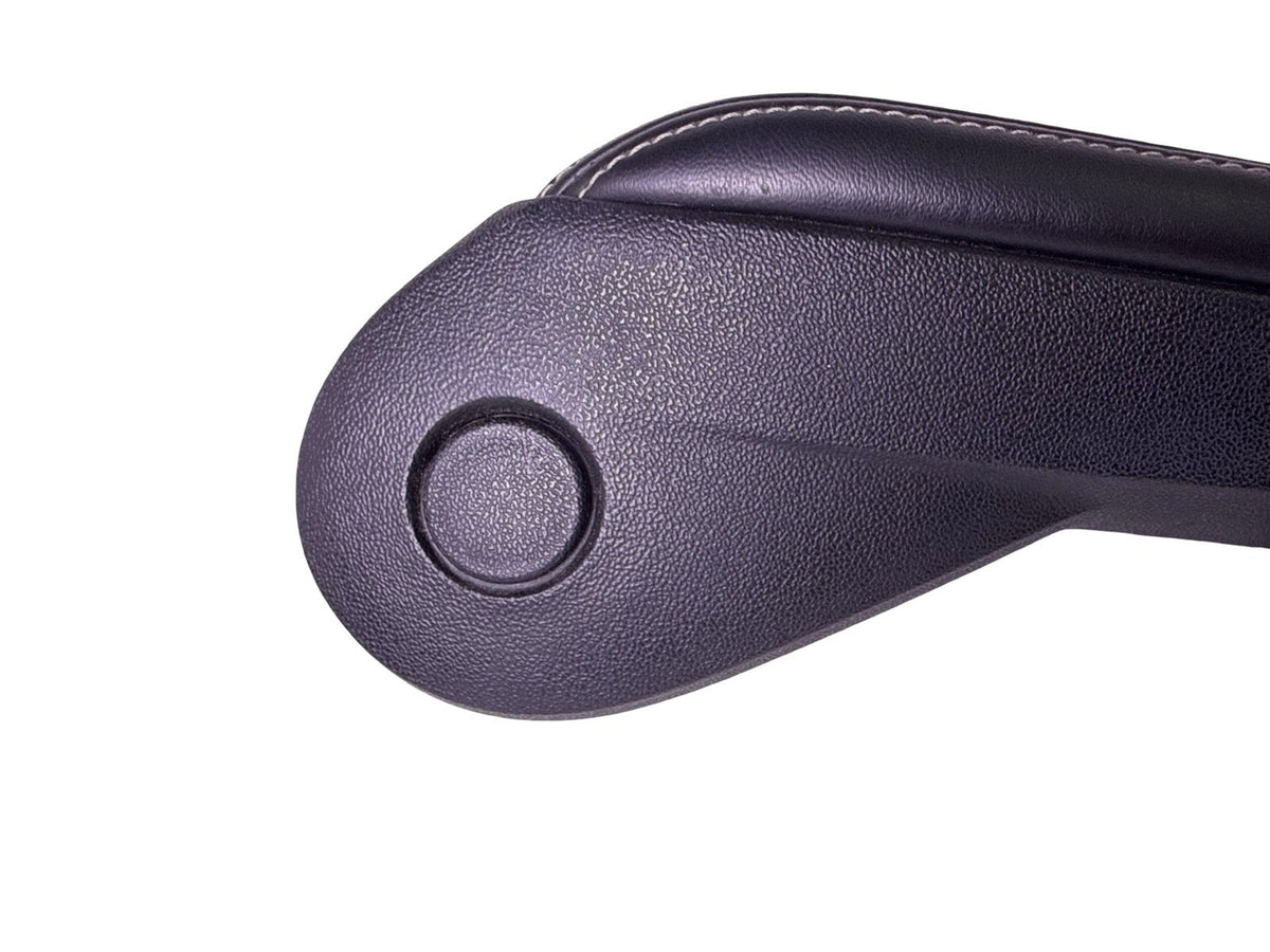 Driver Armrest Black Leather Vinyl White Stitch for 2011-2019 Dodge Grand Caravan — photo 5