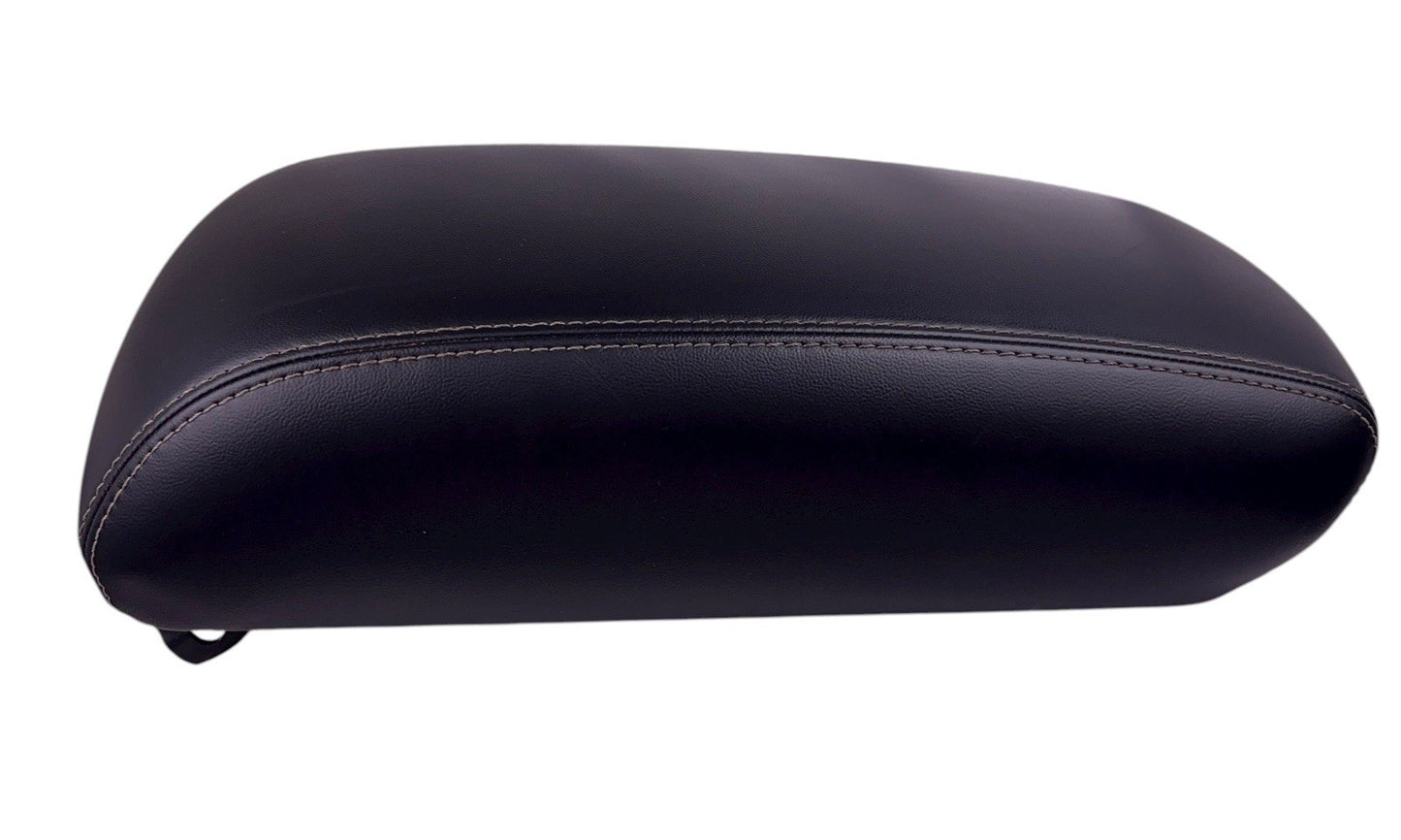 OEM 11–21 Grand Cherokee / Durango Black Leather w/ White Stitching Console Lid