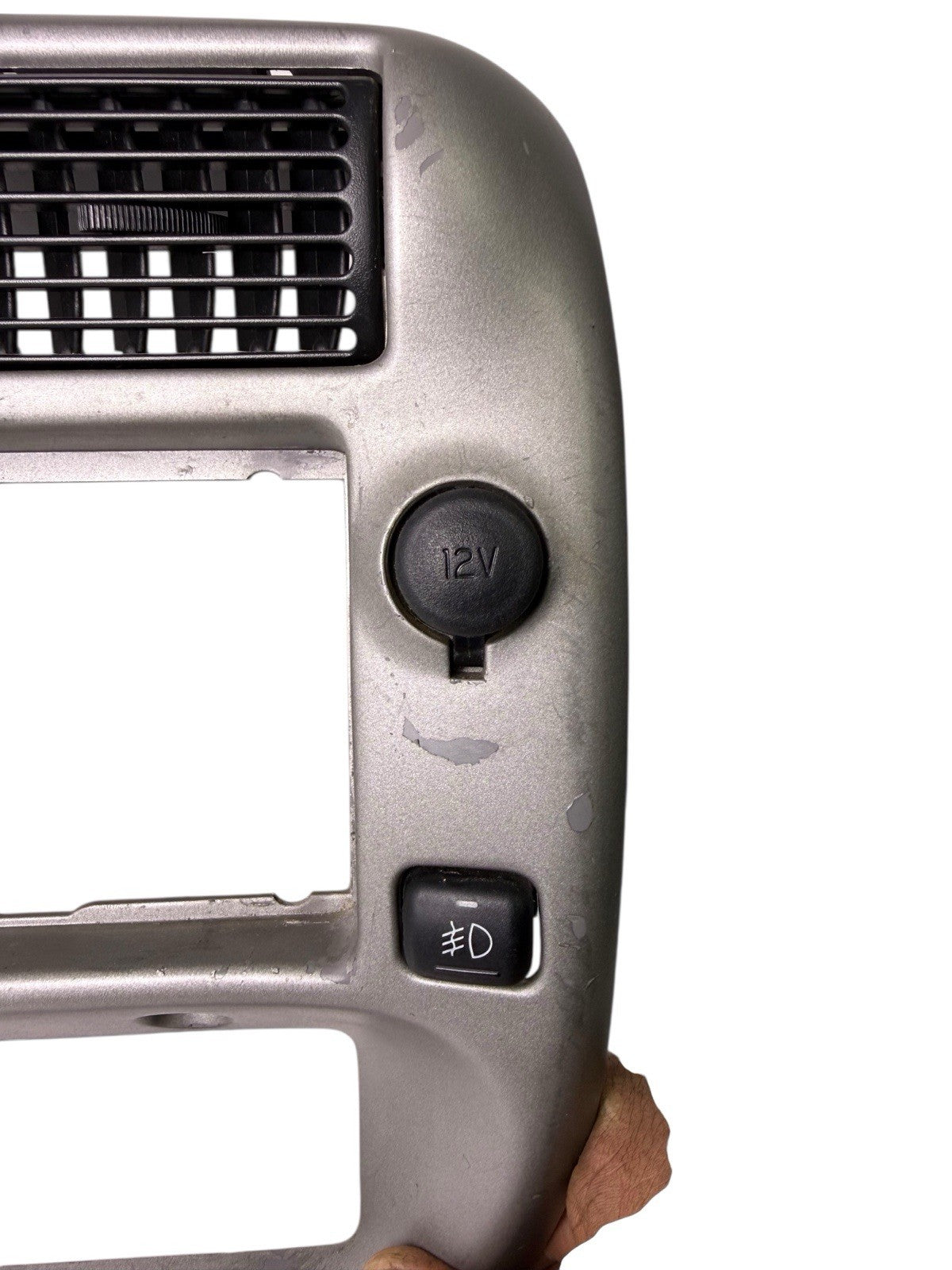 Dashboard Radio Heater Bezel w/ 4x4, Fog Lights & Lighter 1L5Z-10044D70-BA-SVR for 1995-2004 Ford Ranger — photo 3