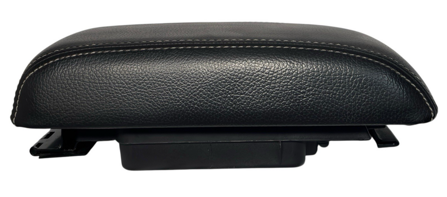 OEM 2006–12 Fusion & Milan Console Armrest Lid – Black Leather w/Gray Stitch
