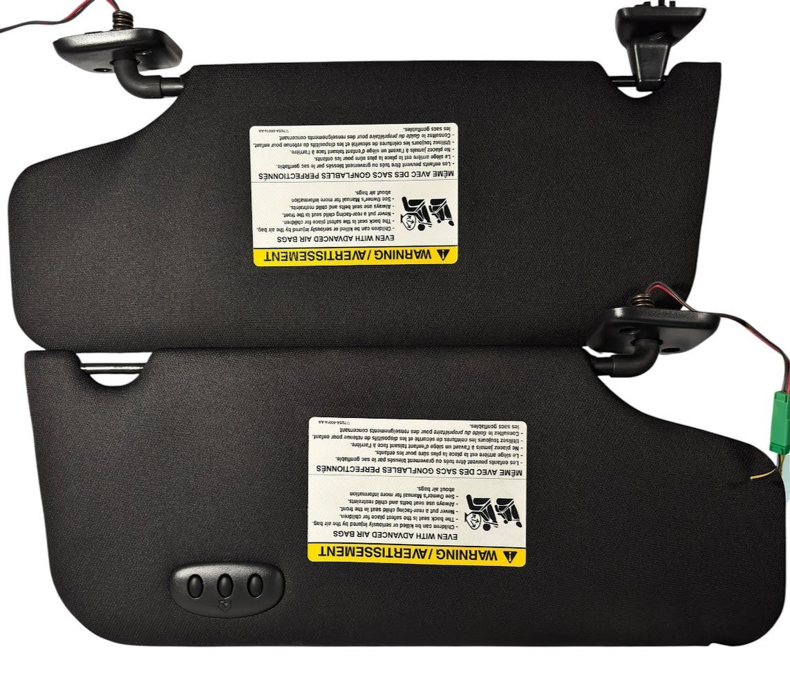 ✅ OEM 10–16 Lincoln MKS Black Sun Visors LH RH w/ Lighted Mirrors Pair