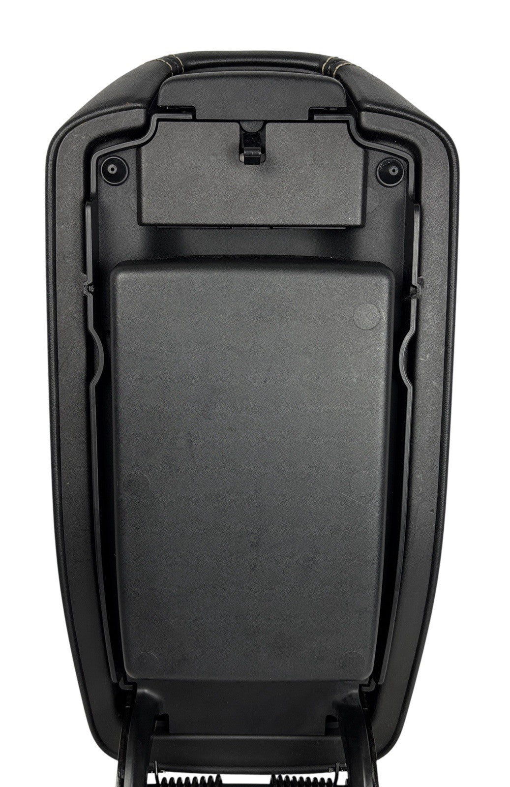 OEM 2014-2018 Jeep Cherokee Center Console Armrest Black Leather White Stitching