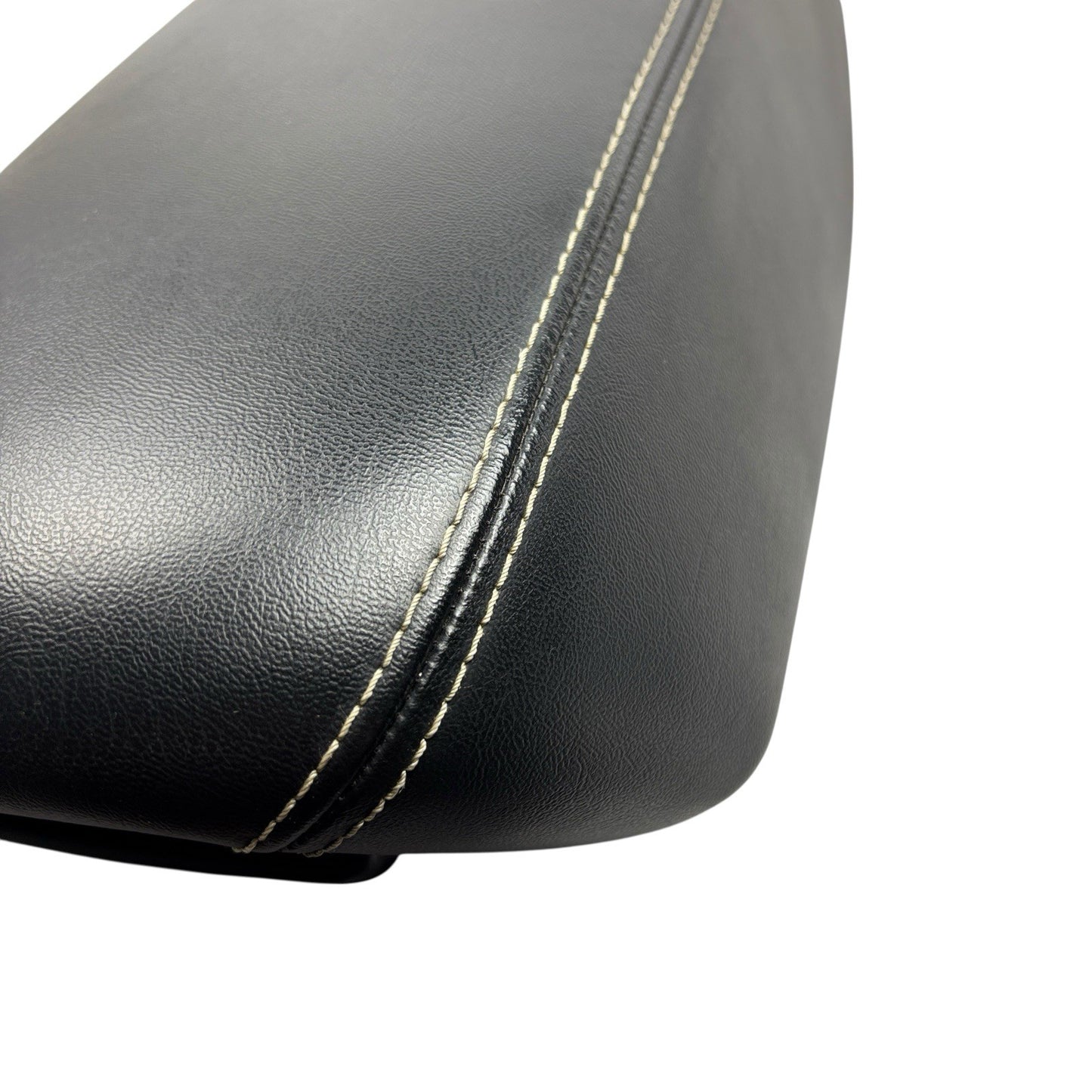 OEM 2014-2018 Jeep Cherokee Center Console Armrest Black Leather White Stitching