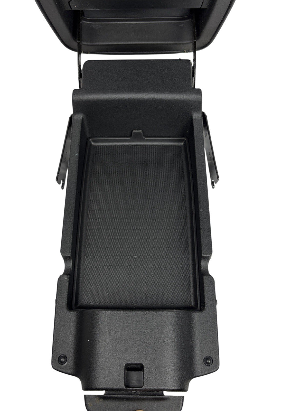 OEM 2014-2018 Jeep Cherokee Center Console Armrest Black Leather White Stitching