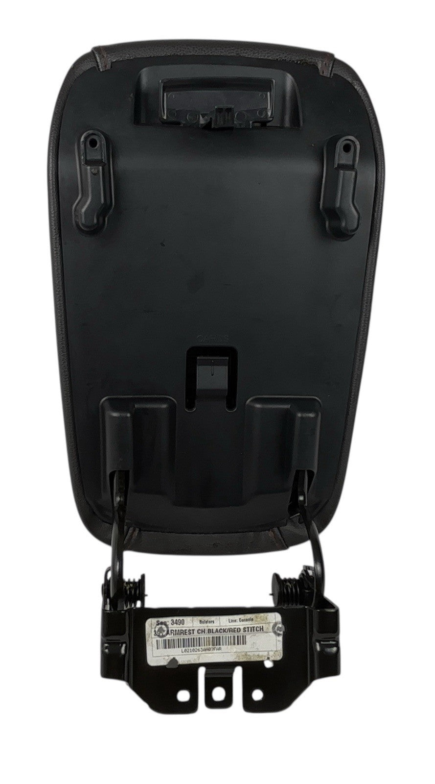 Center Console Lid/Armrest Black Leather w/ Red Stitching DS7Z25131A10AA for 2013-2016 Ford Fusion — photo 3