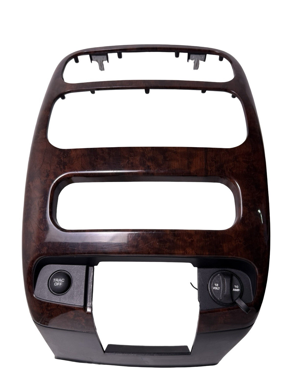OEM 2001-2004 Chrysler Concorde Center Dash Radio Climate Bezel Wood Grain — Part# 0ZB98YV9AA