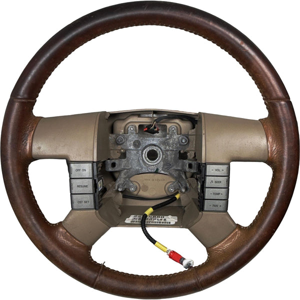 2004-2008 Ford F-150 Tan King Ranch Leather Steering Wheel 6L34-3F563-BF31U5 OEM