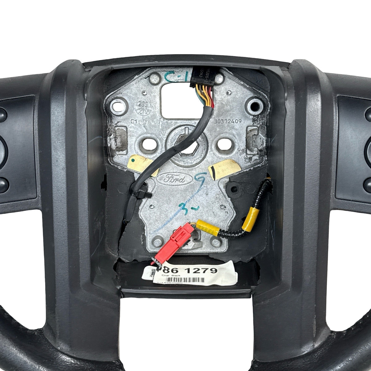 2007-2014 Ford Expedition Leather and Wood Steering Wheei OEM 7L143F563CN35B8 - Photo 2