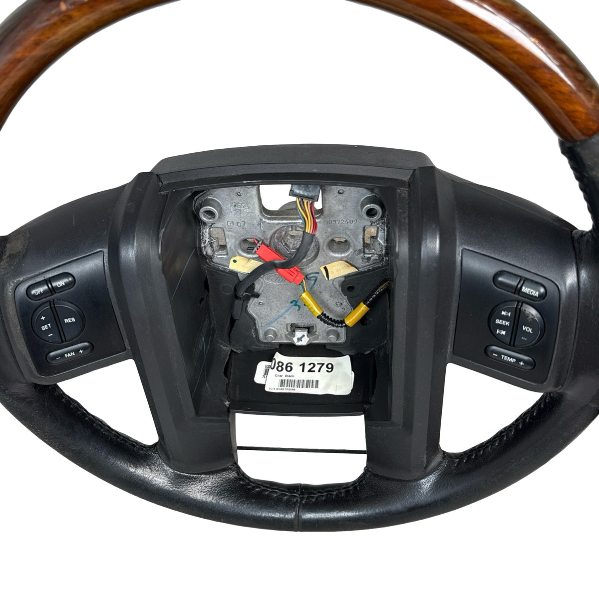 2007-2014 Ford Expedition Leather and Wood Steering Wheei OEM 7L143F563CN35B8 - Photo 10