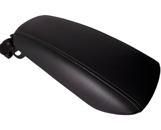 ✅ OEM 13–16 Ford Fusion Armrest Lid Black Leather (Ash Stitching) Center Console Cover w/ Hinge