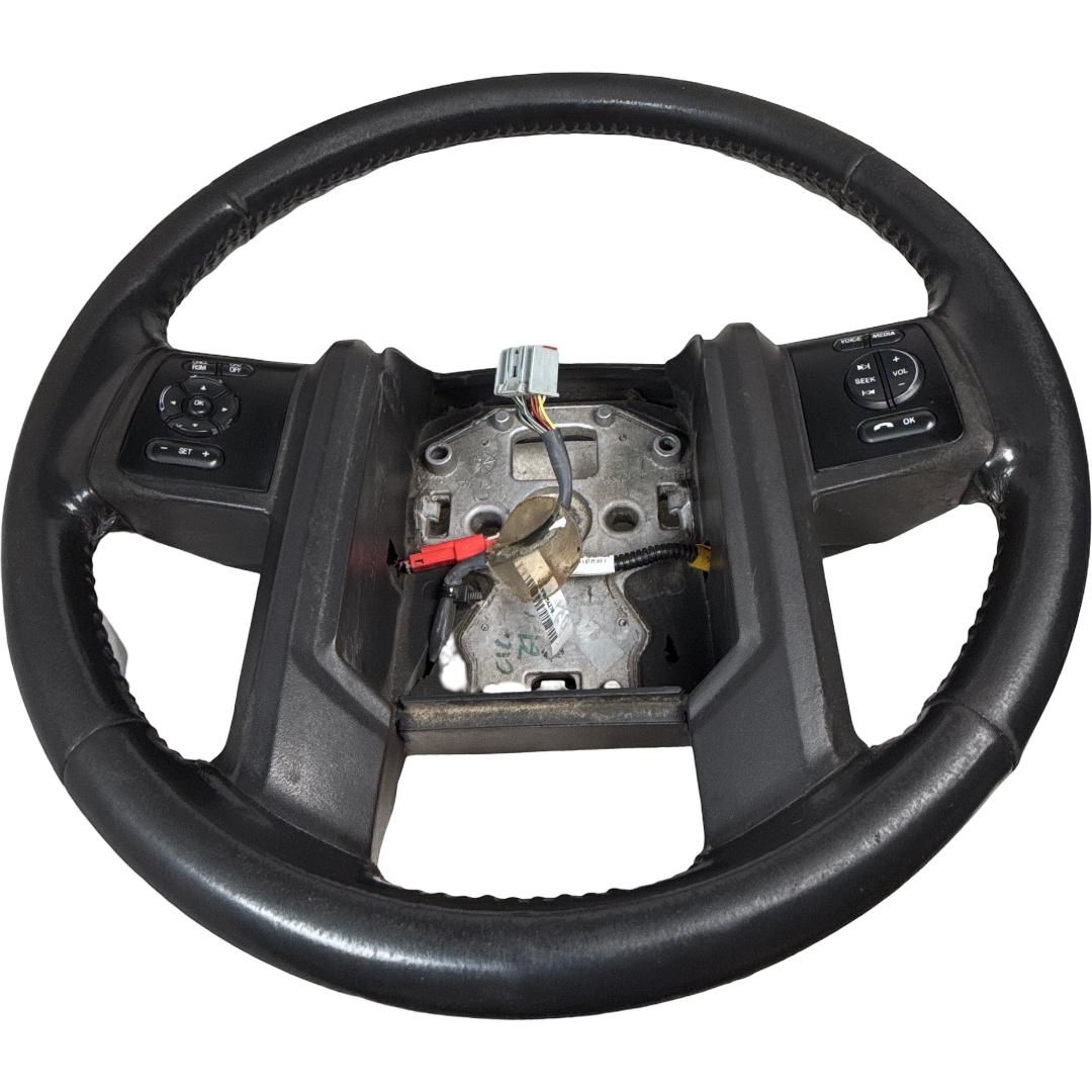 2008-2016 Ford F-250 Super Duty Black Leather Steering Wheel w Cruise Audio OEM DC3Z-3600-CA - Photo 9